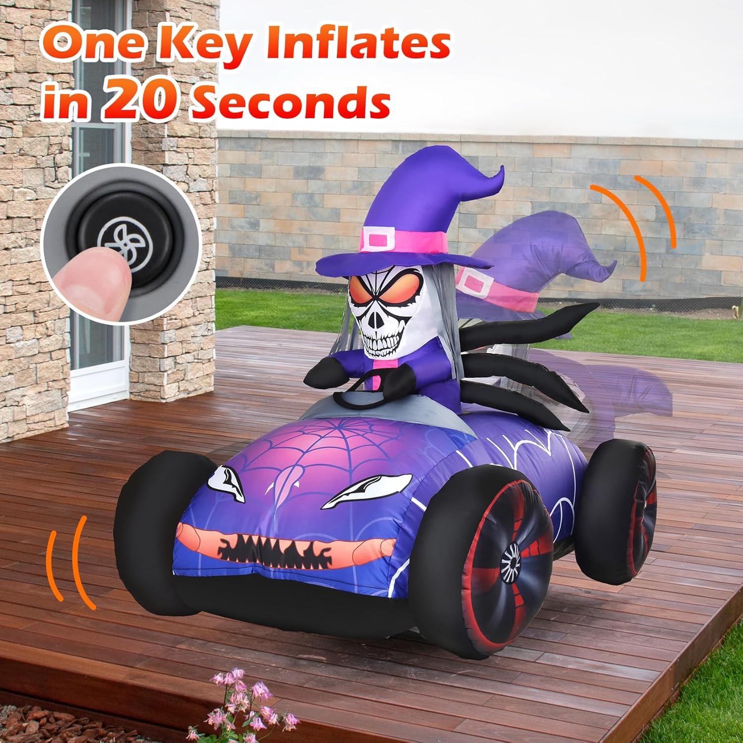 Remote Control Inflatable Santa Claus Outdoor with Auto Inflate