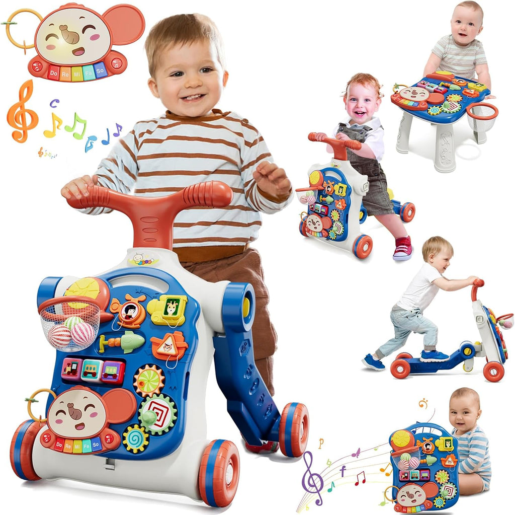 Walker for One Year Olds – Baby Activity Walker with Stable Support for First Steps & Early Balance