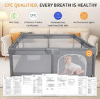 Foldable Baby Playpen for Toddlers | Breathable Mesh, Durable Oxford Fabric & Safe Indoor/Outdoor Play Space for Infants and Toddlers