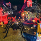 Halloween Spider Web Lights | 23FT with 350 LED, 6.6FT Giant Spider & 8 Modes for Outdoor Haunted House Decor