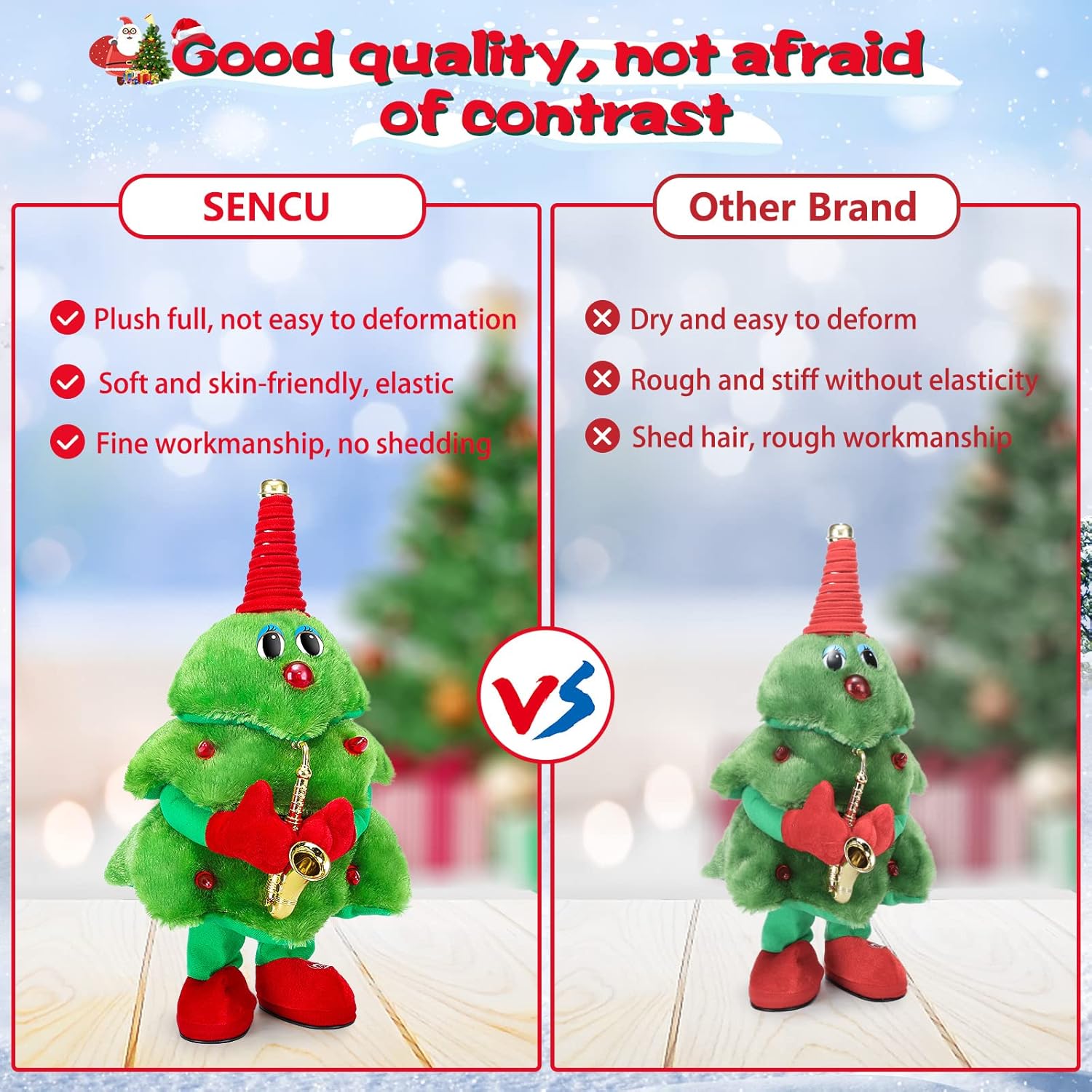 Robotic Christmas Ornament - Singing Dancing Christmas Tree Plush Toy