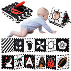 Montessori Baby Sensory Book | Black and White Infant Toys, Safe Materials & Ideal for Visual Development in Infants