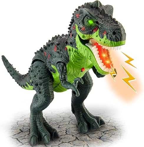 Robotic Dinosaur Toy – Interactive Dinosaur Robot with Sound, Lights & Touch-Activated Movement for Kids