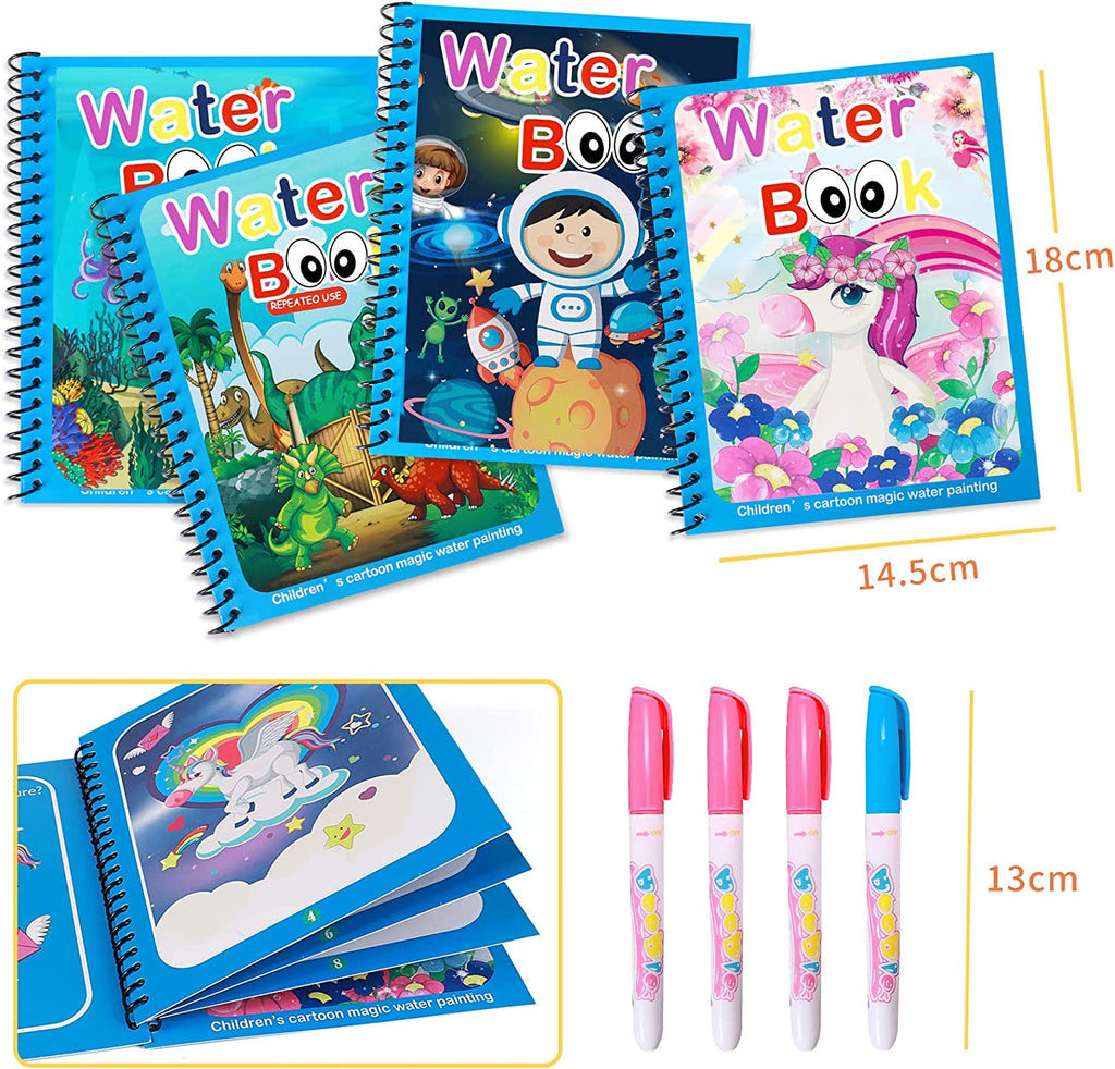 Magic Water Book -  Colour with water - Colouring book