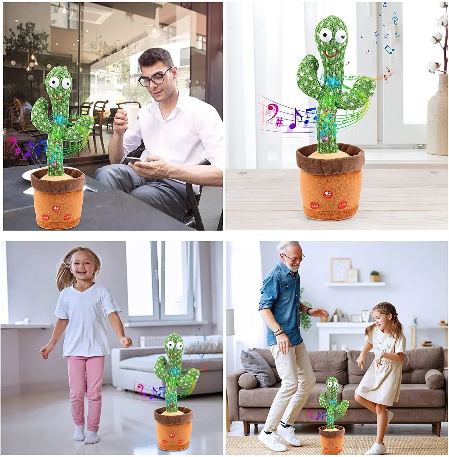 Cactopia™ | Sound-Reacting Dancing Cactus Toy | Interactive Musical Plant for Kids & Home Decor