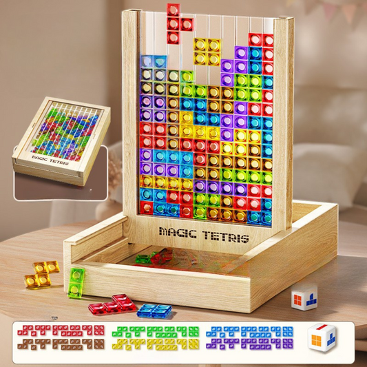 Wooden Tetris Puzzle Game | Enhances Creativity, Problem-Solving & Fine Motor Skills for Kids