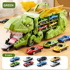 Dinosaur Toy Transporter Truck Playset | 2-in-1 Dino & Car Storage for Boys 3–5 – Includes Mini Cars & Jurassic Figures