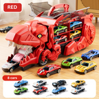 Dinosaur Toy Transporter Truck Playset | 2-in-1 Dino & Car Storage for Boys 3–5 – Includes Mini Cars & Jurassic Figures