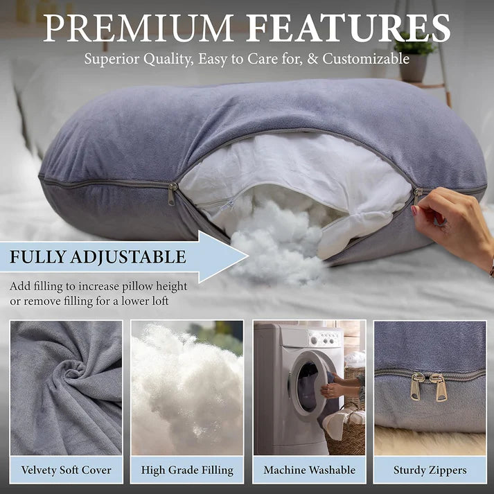 U Shaped Pregnancy Pillow | Full Body Support for Back, Legs & Belly for Pregnant Women