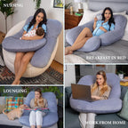 U Shaped Pregnancy Pillow | Full Body Support for Back, Legs & Belly for Pregnant Women
