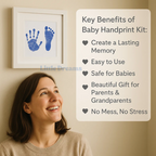 Baby Handprint Kit | Safe, Non-Toxic Ink for Lasting Memories & Unique Keepsakes for Parents and Grandparents