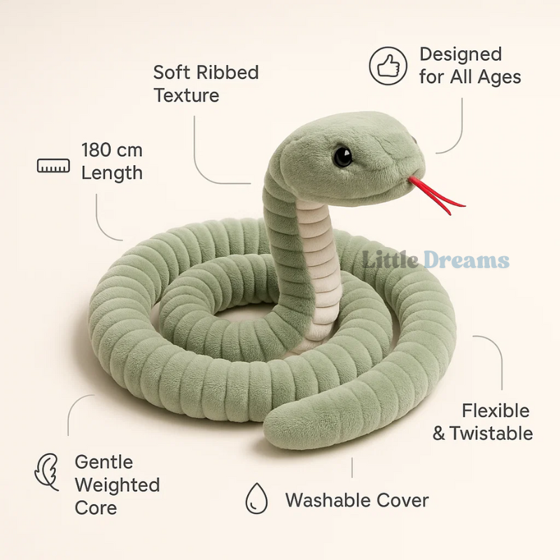 Sensory Hugging Snake 180cm | Therapeutic  Shoulder and Lap Tool | Calming Pressure for Relaxation Weighted Snake