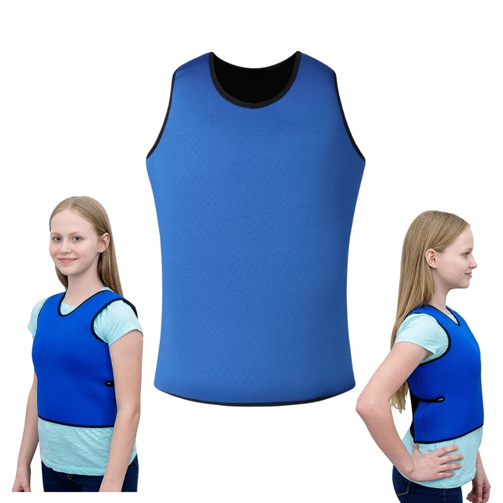 Weighted Jacket for Kids - Unisex Navy Heavy Coat for Sensory Support and Comfort in Cold Weather