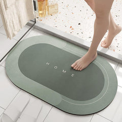 Bathroom Waterproof Floor Mat - Quick Drying & Absorbent Magic Mats with Rubber Backing