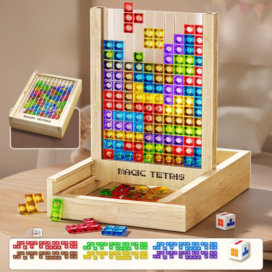 Wooden Tetris Puzzle Game | Enhances Creativity, Problem-Solving & Fine Motor Skills for Kids