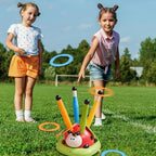 3-in-1 Active Play Toy for Kids | Jumping Pad, Ring Toss & Rocket Launcher for Indoor and Outdoor Fun