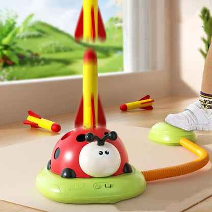 3-in-1 Active Play Toy for Kids | Jumping Pad, Ring Toss & Rocket Launcher for Indoor and Outdoor Fun