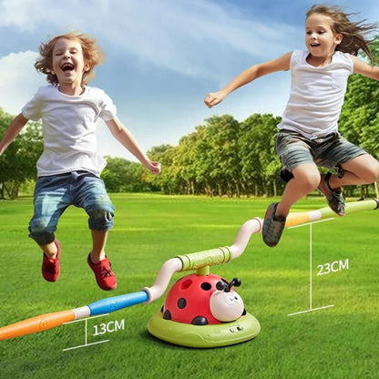 3-in-1 Active Play Toy for Kids | Jumping Pad, Ring Toss & Rocket Launcher for Indoor and Outdoor Fun