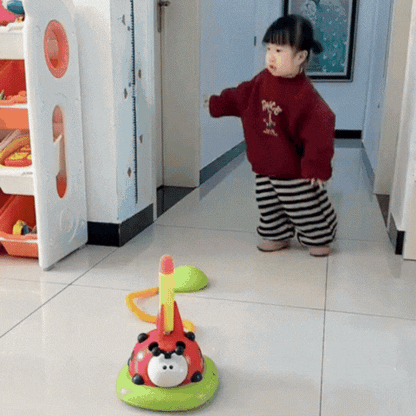 3-in-1 Active Play Toy for Kids | Jumping Pad, Ring Toss & Rocket Launcher for Indoor and Outdoor Fun