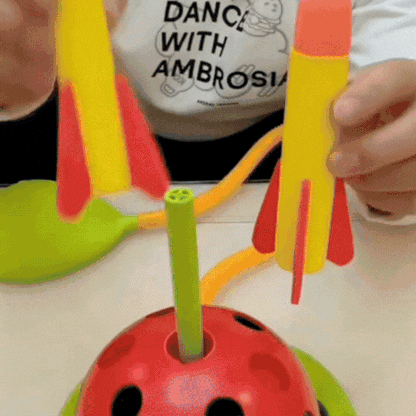 3-in-1 Active Play Toy for Kids | Jumping Pad, Ring Toss & Rocket Launcher for Indoor and Outdoor Fun