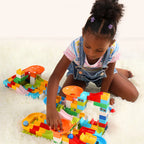 Marble Race Track Builder Set | DIY Racing Track with Building Blocks for Kids & Creative Play
