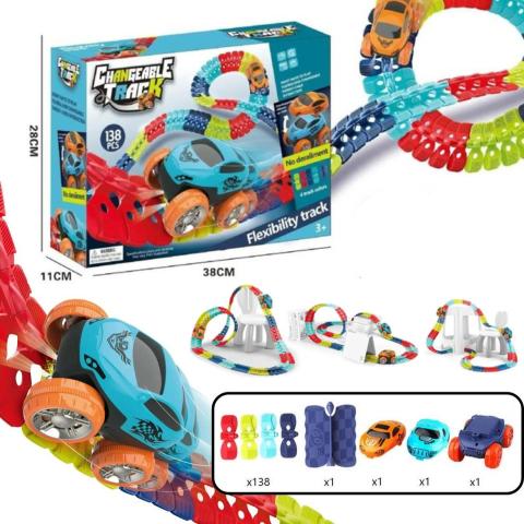 Anti-Gravity Racing Track | Glow-in-the-Dark, LED Car & Flexible Layout for Kids Aged 3+