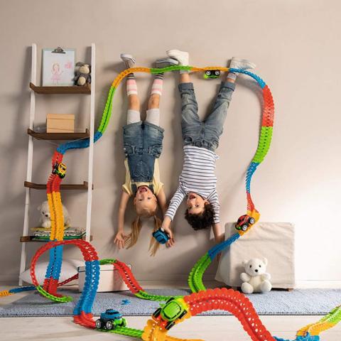 Anti-Gravity Racing Track | Glow-in-the-Dark, Flexible Layout & Educational Fun for Kids Aged 3+