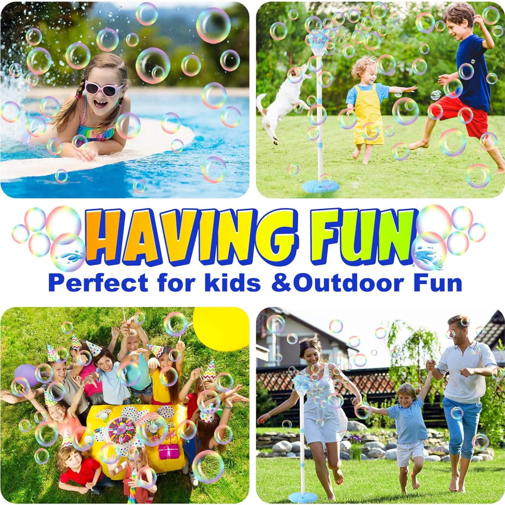 Automatic Bubble Maker | Colorful Lights & Mess-Free Fun for Kids' Backyard Parties