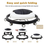 Anti Rollover Baby Walker | Adjustable Height, Wide Base & Safe for Babies Aged 6-18 Months