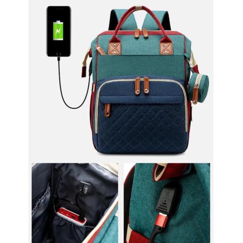 Baby Changing Backpack with Fold-Out Bed | Water-Resistant, Organised & Ideal for On-the-Go Parents