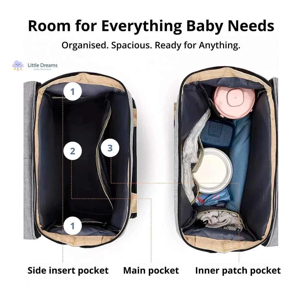 Baby Changing Backpack with USB Charging – Spacious Nappy & Diaper Bag for Baby Essentials | Baby Shower Gift for Mums & Dads UK
