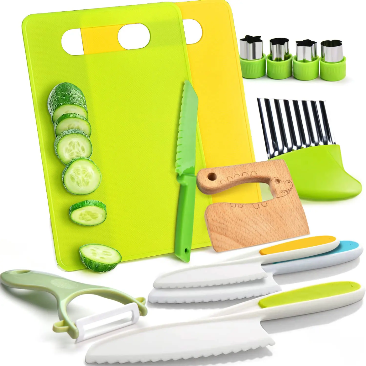 MiniChef Toddler Knife Set & Children's Cooking Set – Ideal for Kids’ Baking & Cooking Fun