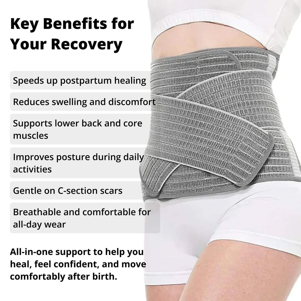 C-Section Abdominal Binder – Postpartum Stomach Band for Tummy Support & Post-Birth Recovery