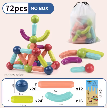 MysticBlocks™ | Magnetic Building Blocks Set | Colorful Construction Toys for Creative Play & STEM Learning