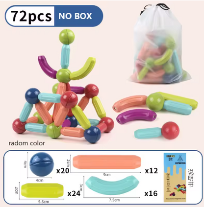 MysticBlocks™ | Magnetic Building Blocks Set | Colorful Construction Toys for Creative Play & STEM Learning