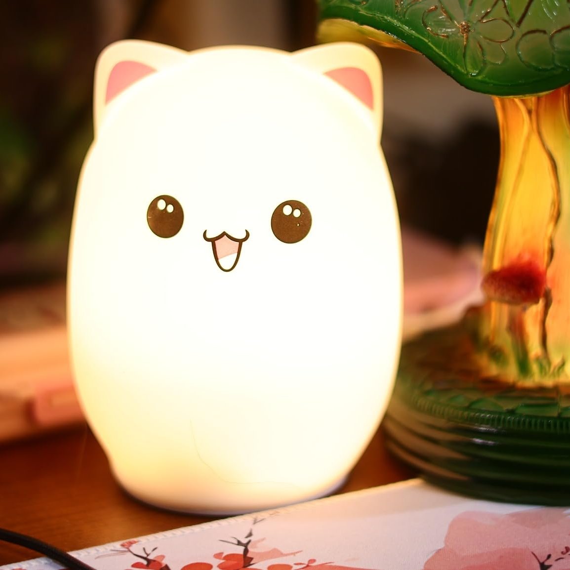 LED Nightlight for Kids - Soft Glow Baby Night Light with Adjustable Brightness for Nursery, Bedroom & Toddler Sleep Aid