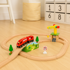 Jungle Adventure Wooden Train Set | Magnetic Crane, Bridge Building & Creative Play for Kids Aged 3-5 Years