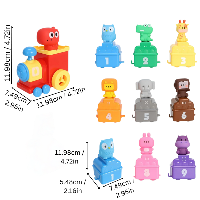 Animal Train Playset | Promotes Early Counting, Color Matching & Hands-On Learning for Kids Aged 3-5 Years
