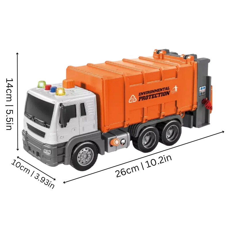 Interactive Garbage Truck Toy | Realistic Sounds & Lights for Engaging Play and Environmental Learning for Ages 3-5