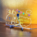 Colorful LED Note Board | Eco-Friendly, Easy-Clean Surface & Perfect for Creative Doodles and Reminders
