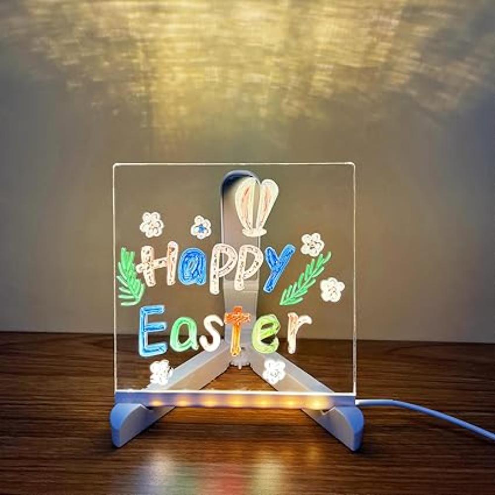 Colorful LED Note Board | Eco-Friendly, Easy-Clean Surface & Perfect for Creative Doodles and Reminders