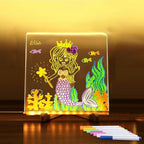 Colorful LED Note Board | Eco-Friendly, Easy-Clean Surface & Perfect for Creative Doodles and Reminders