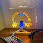 Colorful LED Note Board | Eco-Friendly, Easy-Clean Surface & Perfect for Creative Doodles and Reminders