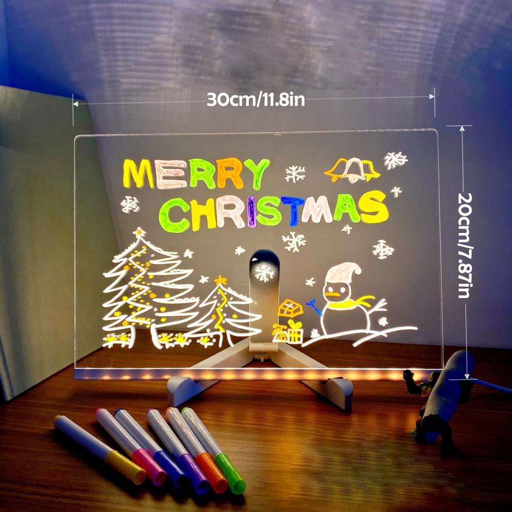 Colorful LED Note Board | Eco-Friendly, Easy-Clean Surface & Perfect for Creative Doodles and Reminders