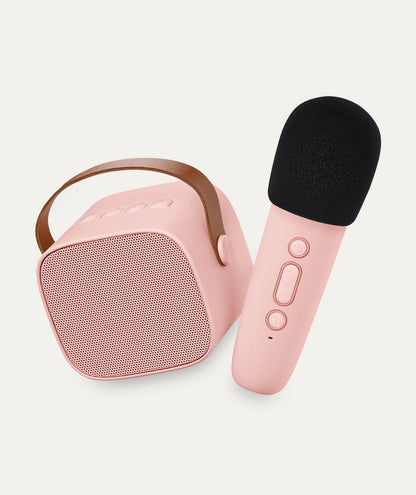 Girls Karaoke Machine – Bluetooth Speaker with Wireless Microphone in Rose