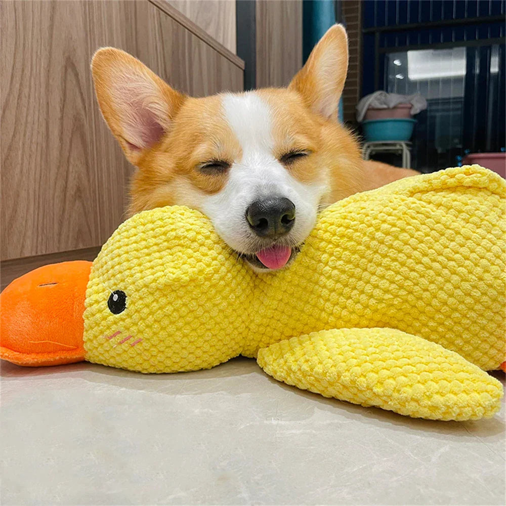 Indestructible Dog Toy Calming Duck | Stress Relief Plush