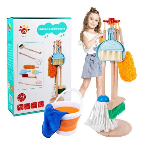 Montessori Wooden Cleaning Set | Durable, Non-Toxic & Ideal for Educational Play and Developing Everyday Skills