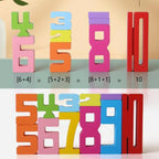 Wooden Number Stacking Blocks | Eco-Friendly, Colorful Learning Aid for Toddlers 3-5 Years
