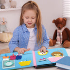 Montessori Interactive Felt Story Book | 16 Engaging Stories & Activities for Fine Motor Skills Development in Children Ages 2-5