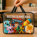 All-in-One Activity Bag for Kids | Enhances Motor Skills & Cognitive Growth for Travel, Dining Out & Playtime